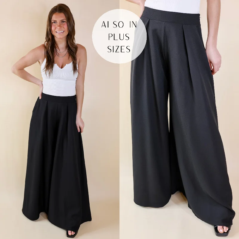 Urban Wonders Wide Leg Pants in Black