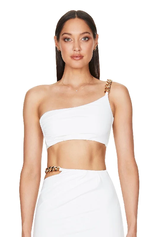 Nookie Alyssa Chain Crop - Ivory