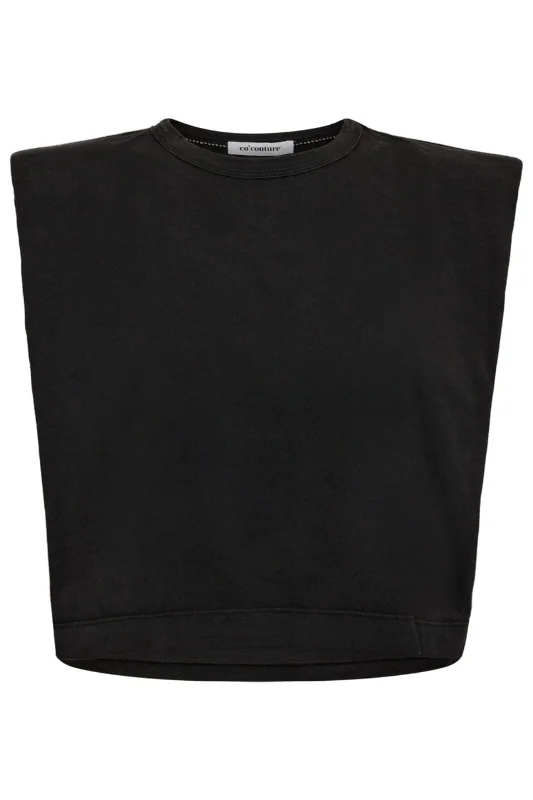 Co´couture - Eduardacc Acid Crop Tee 33078 - 96 Black