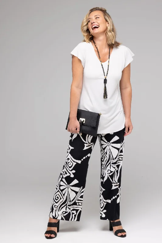 Maori Wide Leg Jersey Palazzo Pants