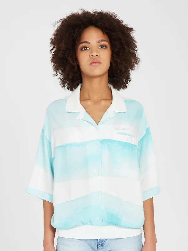 Stay Stripes Shirt - PALE AQUA