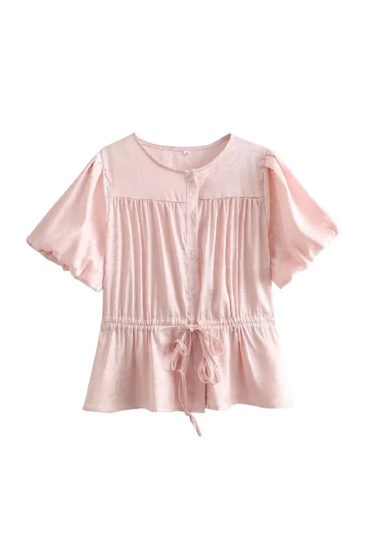 'Pamela' Puff Short-sleeves Top