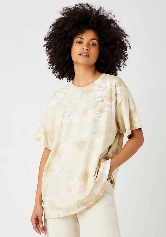 Wrangler Tie Dye Oversized T-Shirt, Papyrus