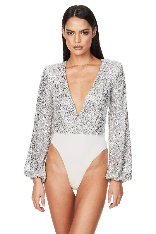 Nookie Gisele Bodysuit - Silver