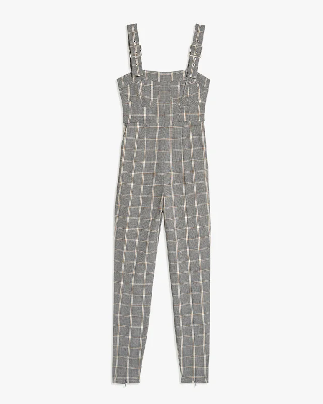 Plaid Corset Overalls