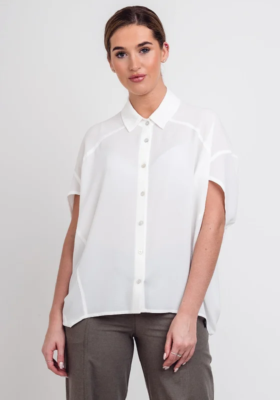 Naya Relaxed Fit Crepe Blouse, White