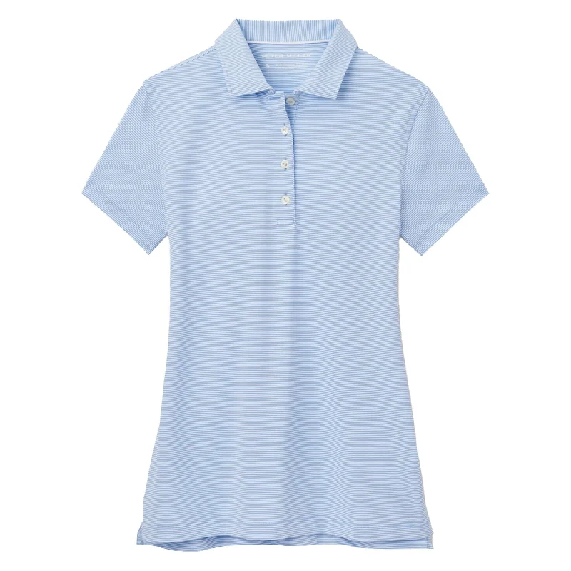 Womens Jubilee Button Polo Cottage Blue - 2025