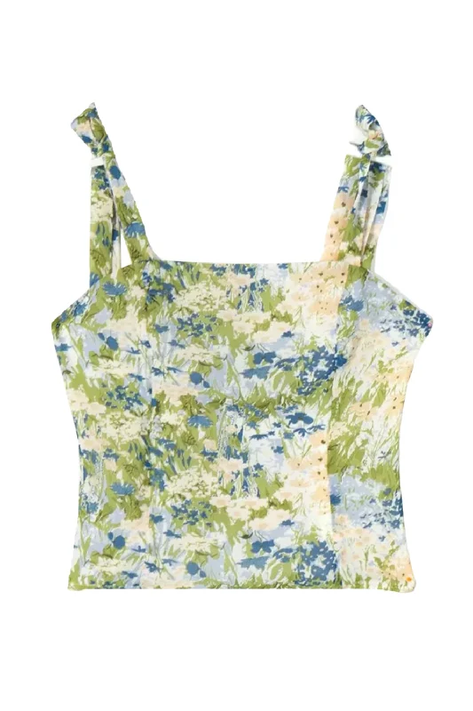 'Marlene' Sleeveless Printed Top