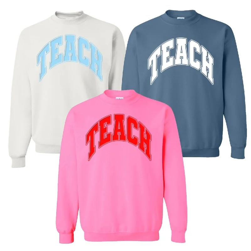 'Teach' PUFF Crewneck Sweatshirt