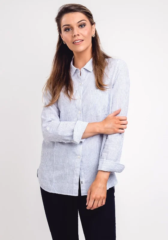 Barbour Womens Beachfront Relaxed Fit Shirt, Blue