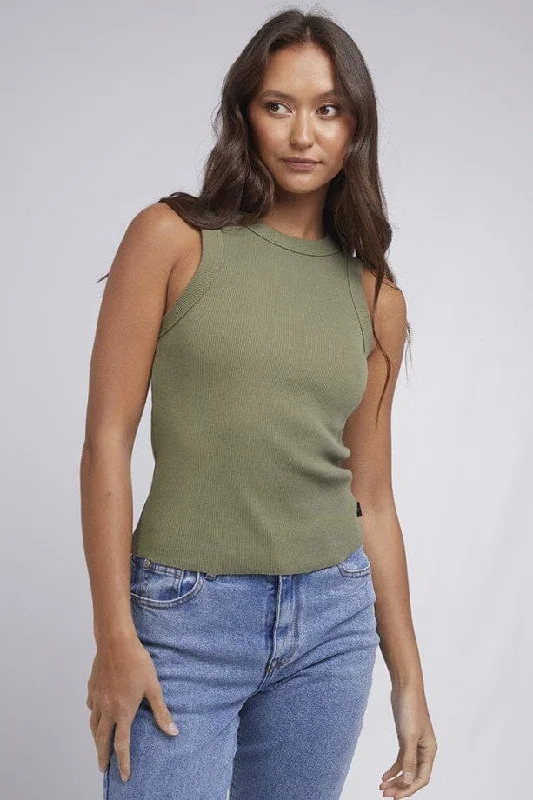 Greta Tank - Khaki