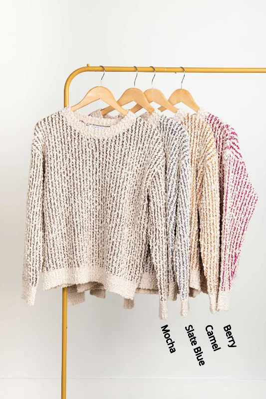 Popcorn Pullover Sweater