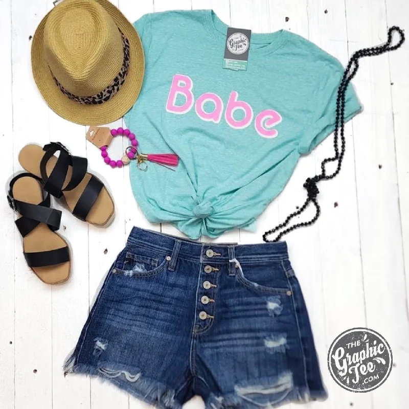 Babe - Adult Mint Short Sleeve Tee