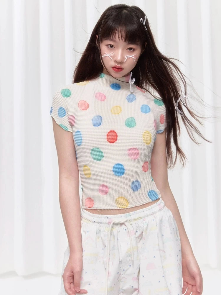 Colorful polka dot T-shirt [s0000008037]