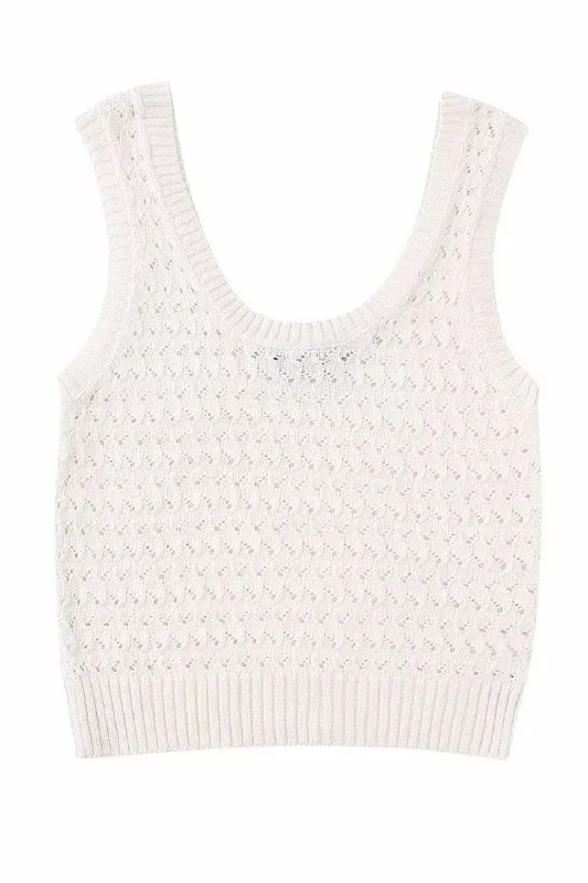 'Melissa' Sleeveless Round-Neck Knitted Top