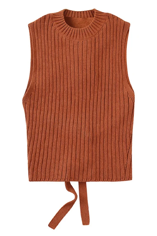 'Jenna' Rib-Knit Sleeveless Top