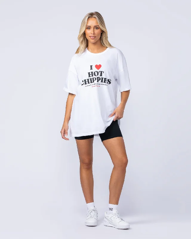 Hot Chippie Oversized Tee - White