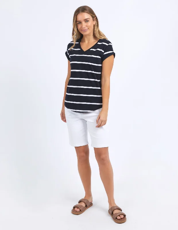 Foxwood Manly Stripe Vee Tee