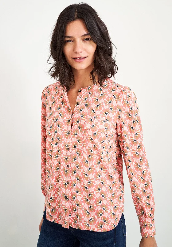 White Stuff Fenella Floral Jersey Shirt, Pink