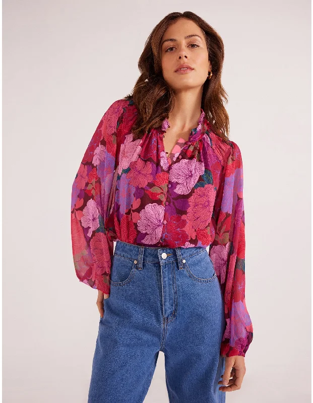 MinkPink Lexie Long Sleeve Blouse