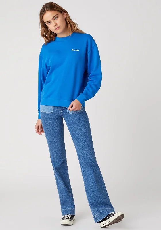 Wrangler Retro Mini Logo Sweatshirt, Strong Blue