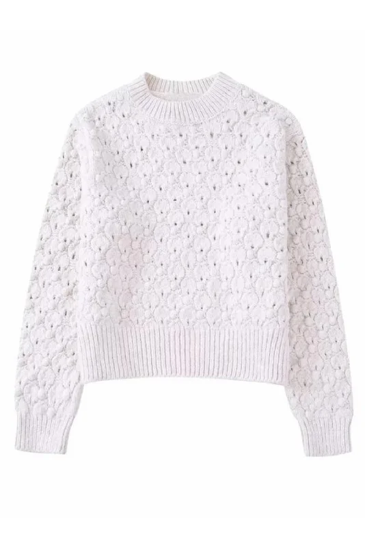 'Ramona' Embroidery Knit Sweater