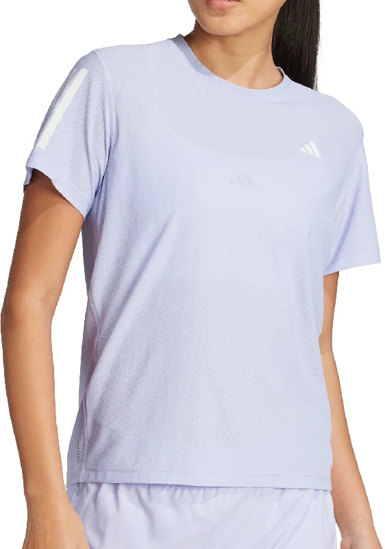 adidas Own The Run Short Sleeve Womens Running Top - Purple