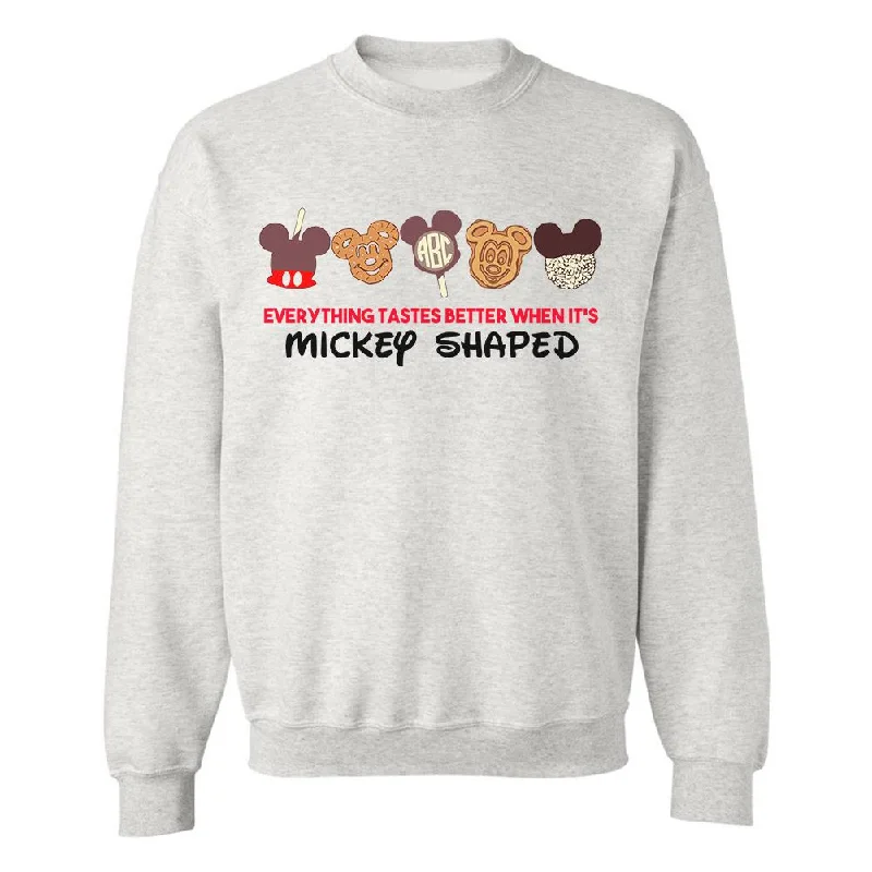 Monogrammed 'Everything Tastes Better Mickey Shaped' Crewneck Sweatshirt