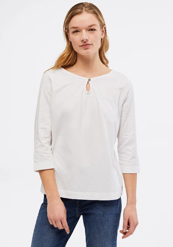 White Stuff Embroidered Trim Top, White