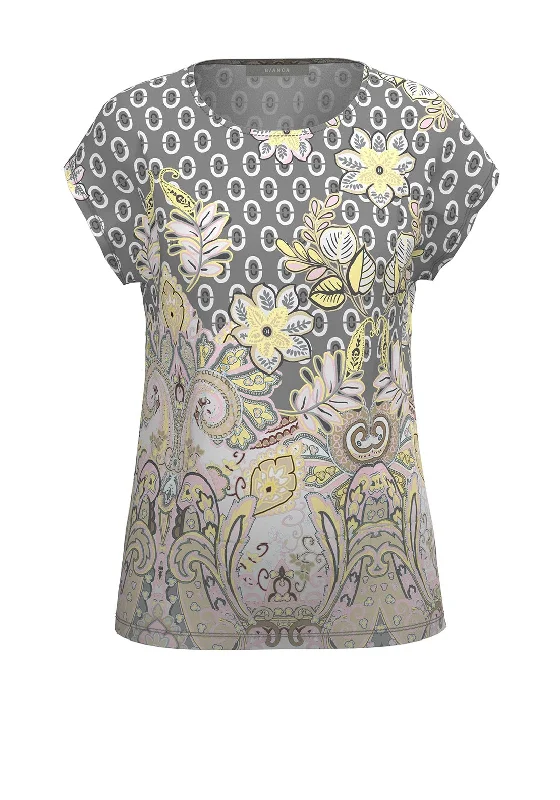 Bianca Julie Floral & Paisley Print Top, Multi