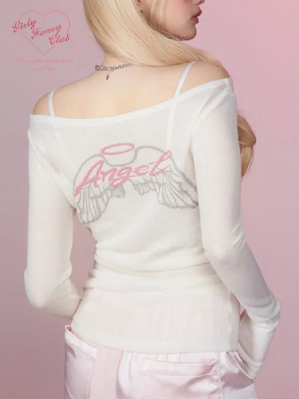 Micro Sheer Large Neckline One Shoulder Top t-shirt【s0000007856】