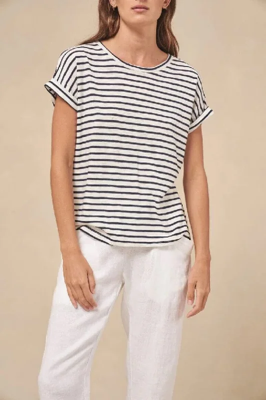 Oscar Tee - Navy Stripe