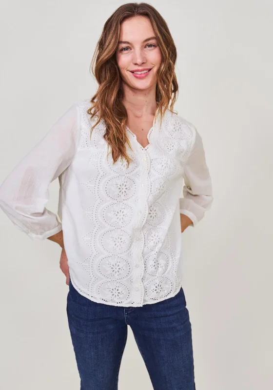 White Stuff Karla Embroidered Blouse, White