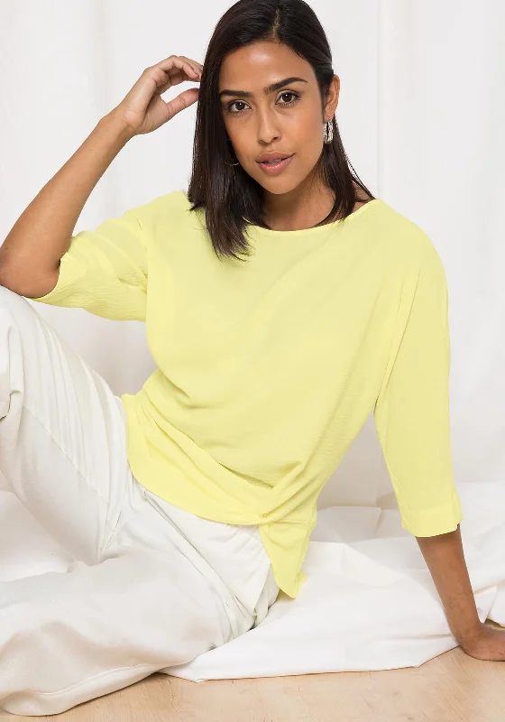 Bianca Fleni Side Knot Top, Lemon