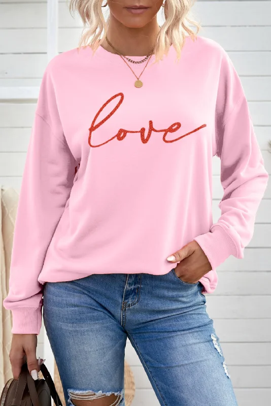 'Val' LOVE Dropped Shoulder Sweatshirt