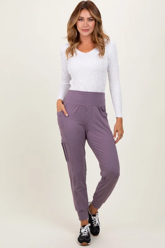 Violet Cargo Pocket Jogger Pants