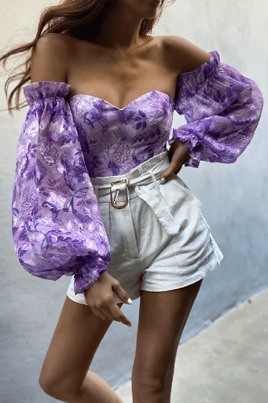 Holly Bodysuit - Lilac Floral