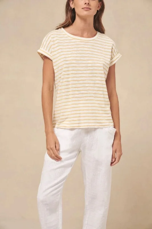 Oscar Tee - Yellow Stripe