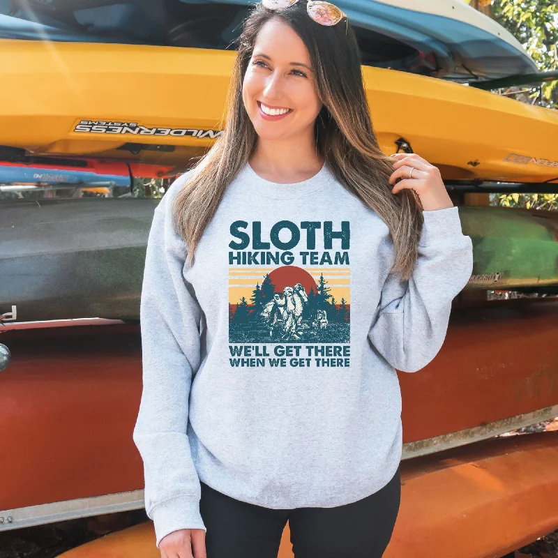 Sloth Hiking Team Crewneck Sweatshirt Slow Hiker Hoodie *UNISEX FIT*