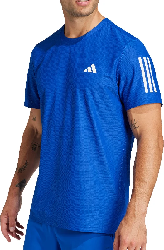 adidas Own The Run Short Sleeve Mens Running Top - Blue