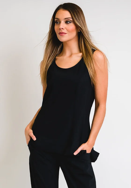 Naya Sleeveless Shell Top, Black